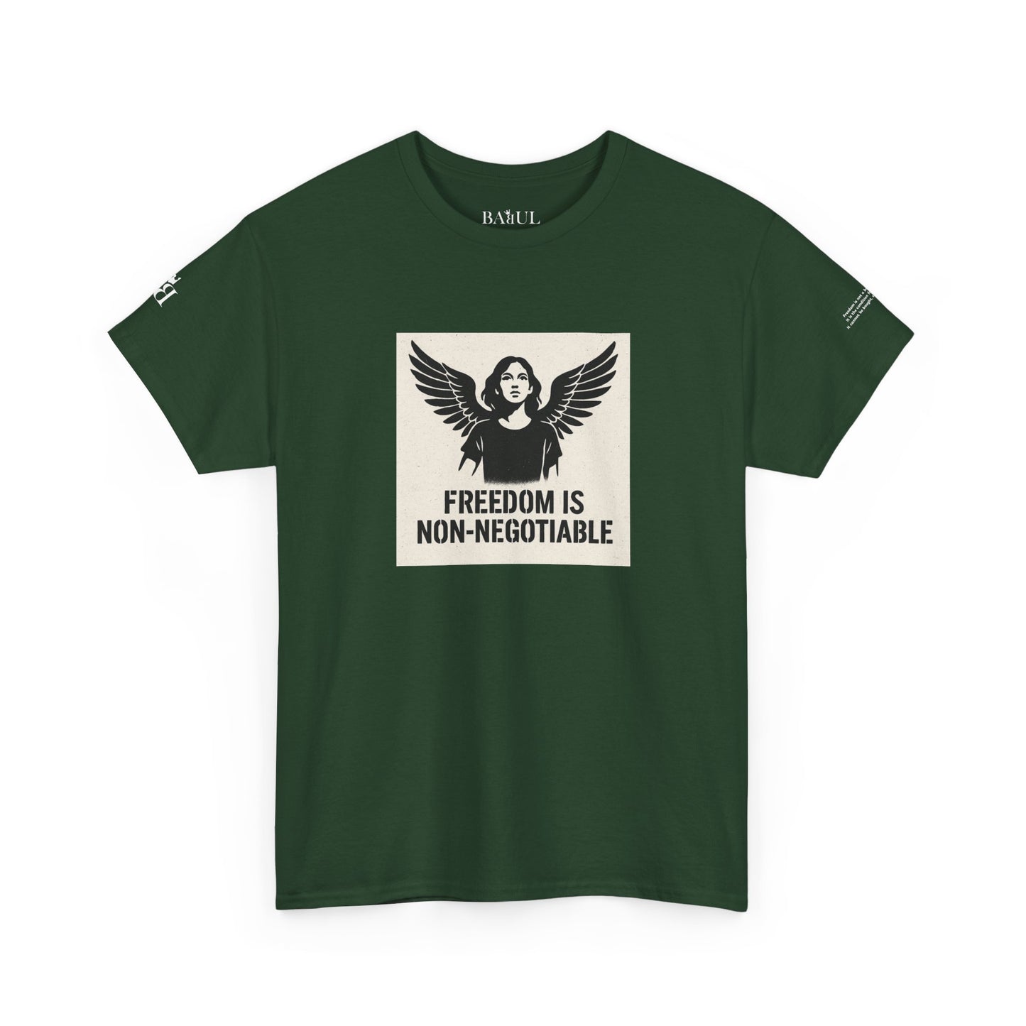 Rebel Graphic Tee - Unisex Heavy Cotton T-Shirt for the Wild at Heart. Rebel Tees, Born to Be Worn - FREEDOM IS NON-NEGOTIABLE