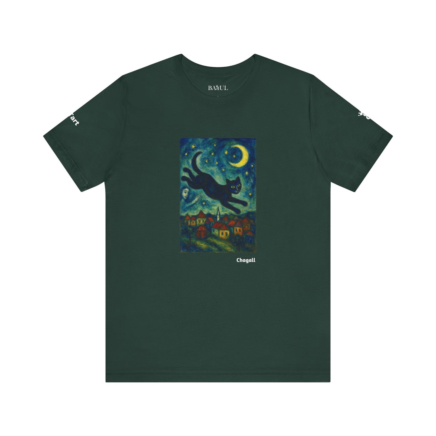T-shirt unisex CATART - MARC CHAGALL - Un dipinto iconico rivisitato con i gatti