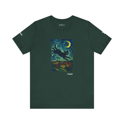 T-shirt unisex CATART - MARC CHAGALL - Un dipinto iconico rivisitato con i gatti
