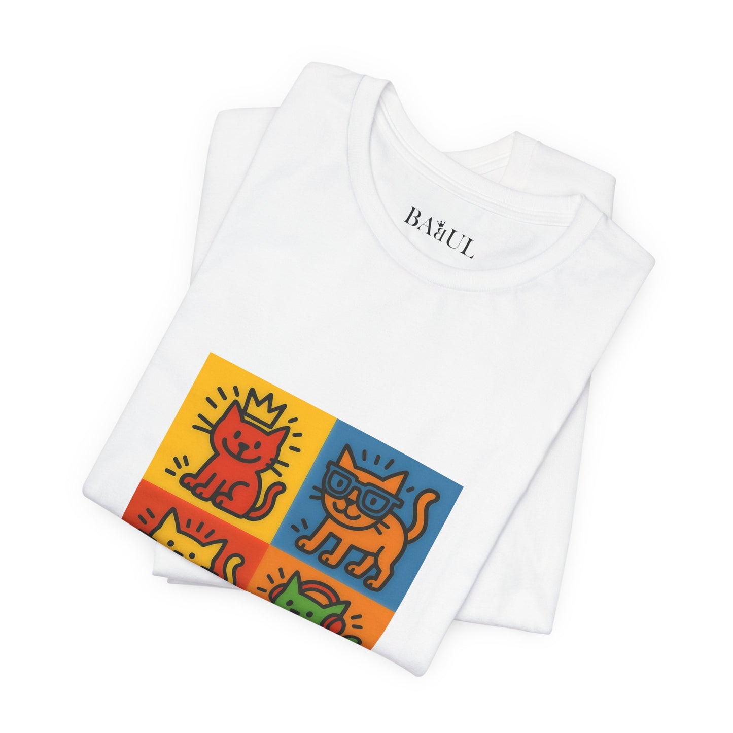 T-shirt unisex CATART - KEITH HARING - Un dipinto iconico rivisitato con i gatti