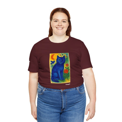 T-shirt unisex CATART - MARC CHAGALL - Un dipinto iconico rivisitato con i gatti