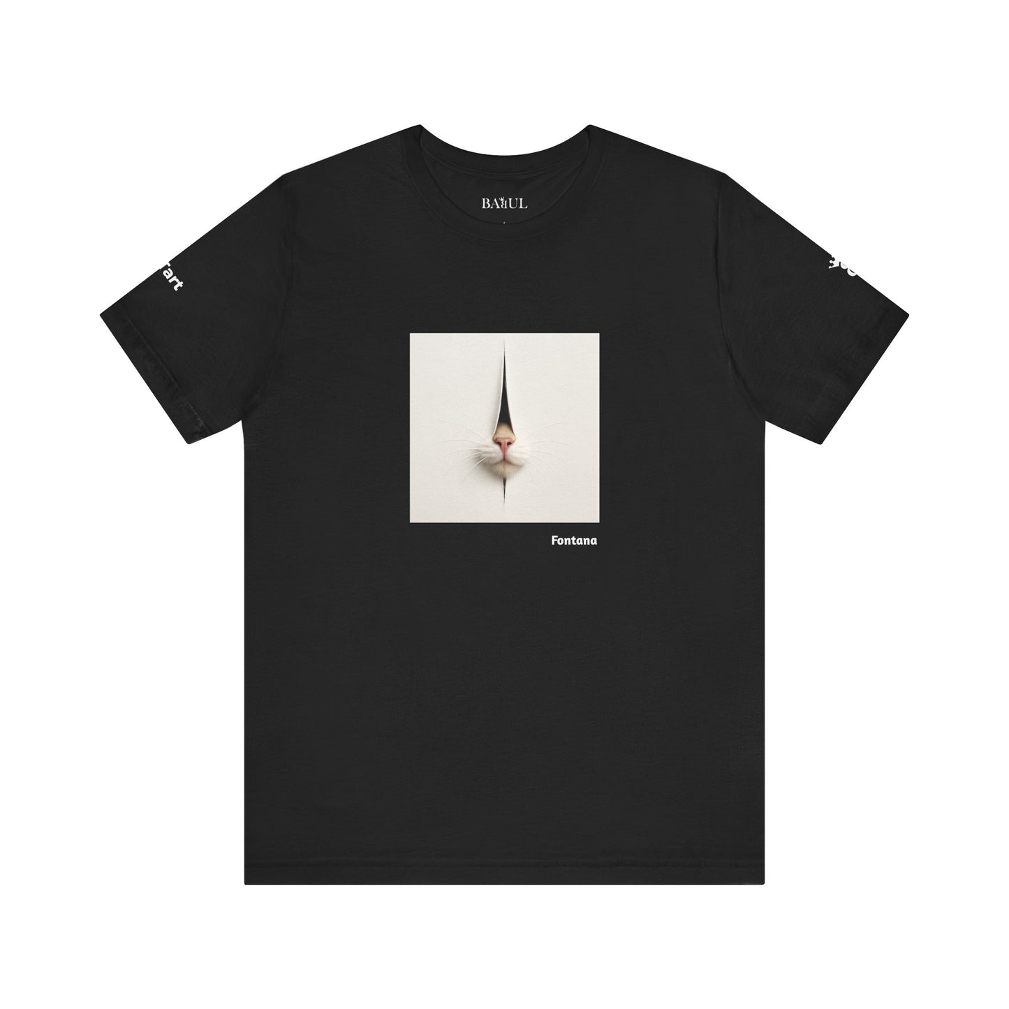 T-shirt unisex CATART - FONTANA - Un dipinto iconico rivisitato con i gatti