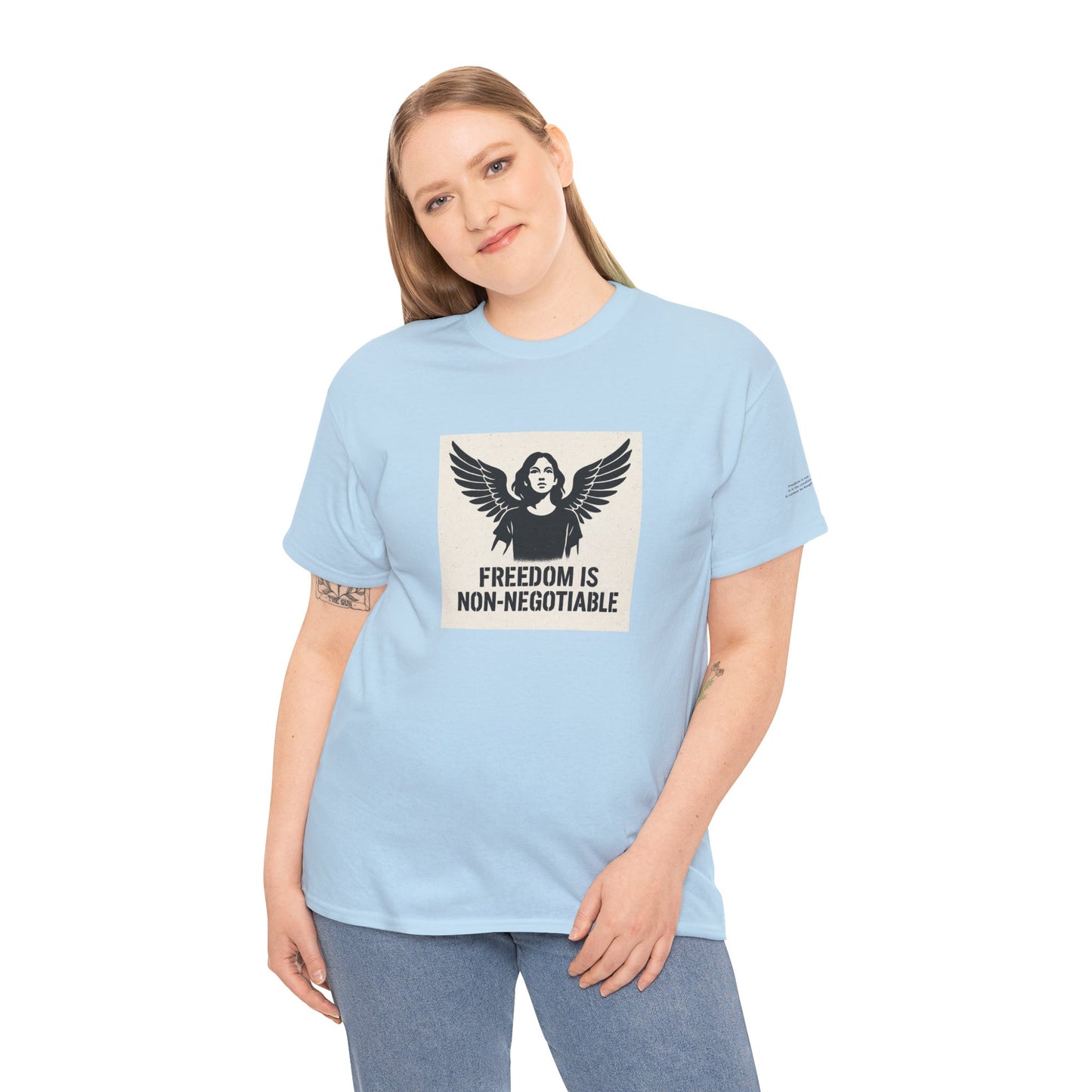 Rebel Graphic Tee - Unisex Heavy Cotton T-Shirt for the Wild at Heart. Rebel Tees, Born to Be Worn - FREEDOM IS NON-NEGOTIABLE
