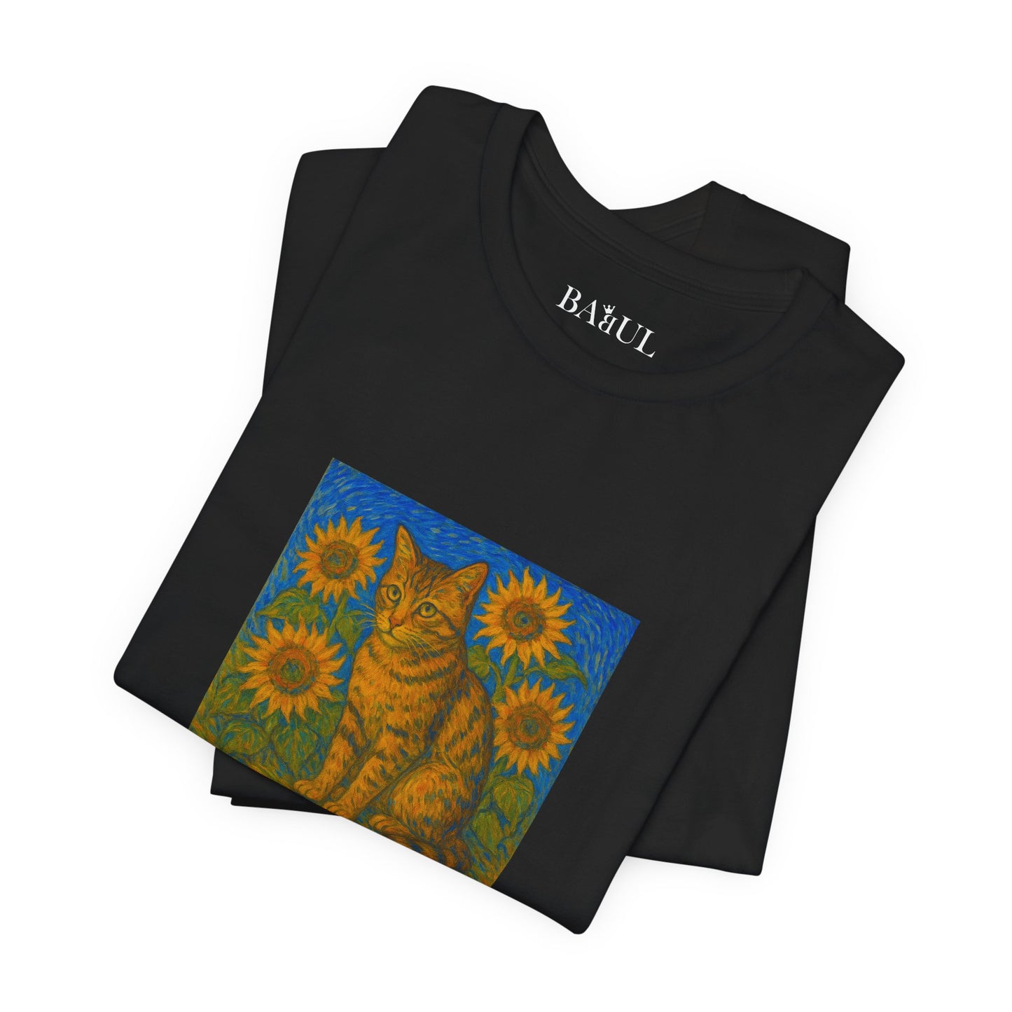 T-shirt unisex CATART - Vincent van Gogh - Un dipinto iconico rivisitato con i gatti