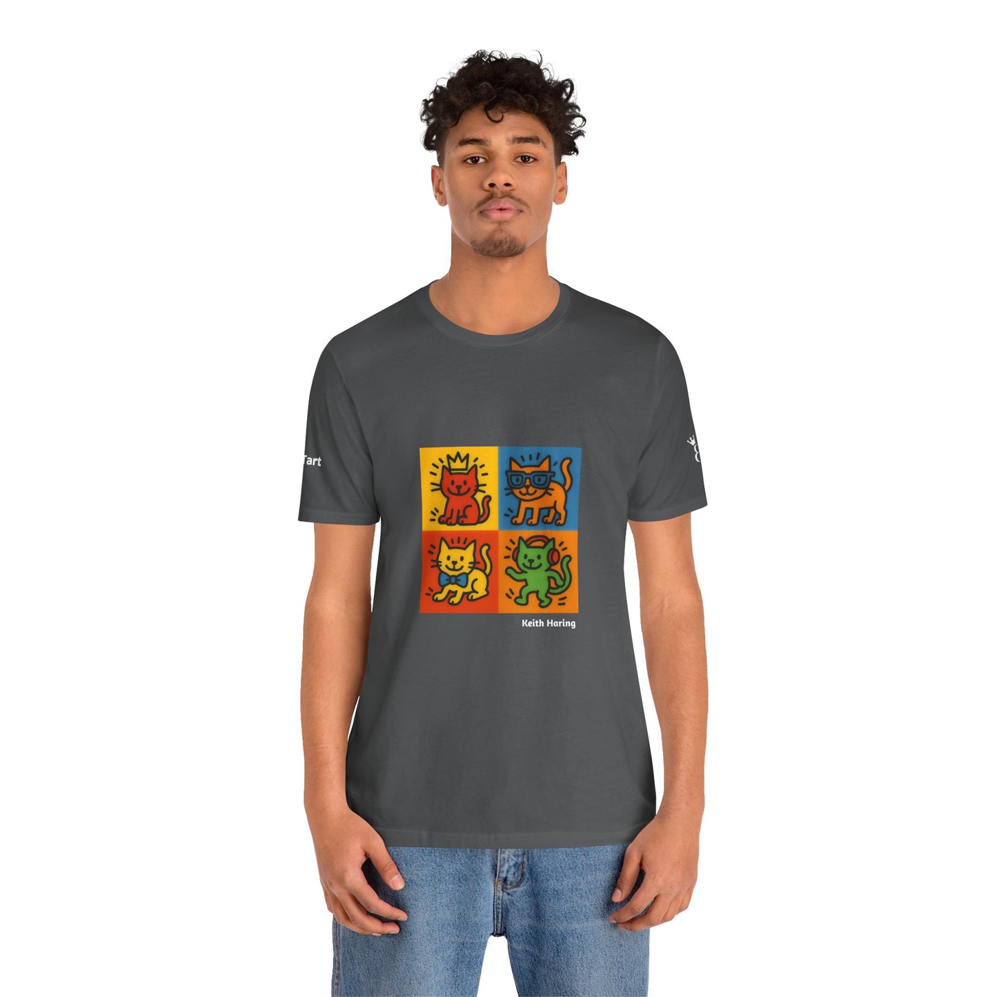 T-shirt unisex CATART - KEITH HARING - Un dipinto iconico rivisitato con i gatti