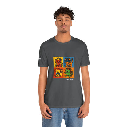 T-shirt unisex CATART - KEITH HARING - Un dipinto iconico rivisitato con i gatti