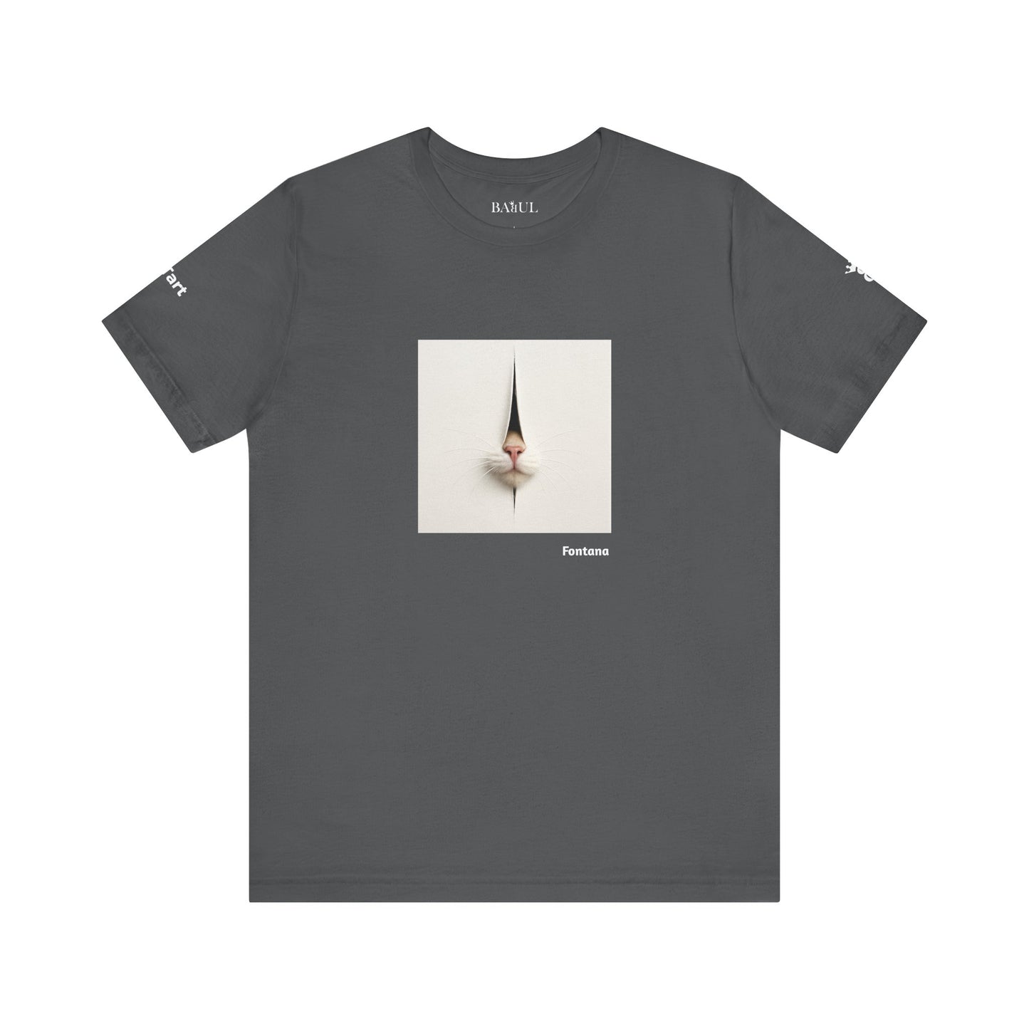 T-shirt unisex CATART - FONTANA - Un dipinto iconico rivisitato con i gatti