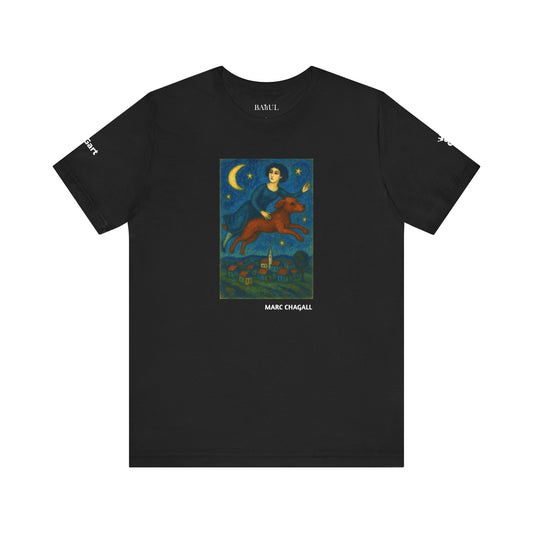 T-Shirt unisex  DOGART - MARC CHAGALL - Un dipinto iconico rivisitato con i cani
