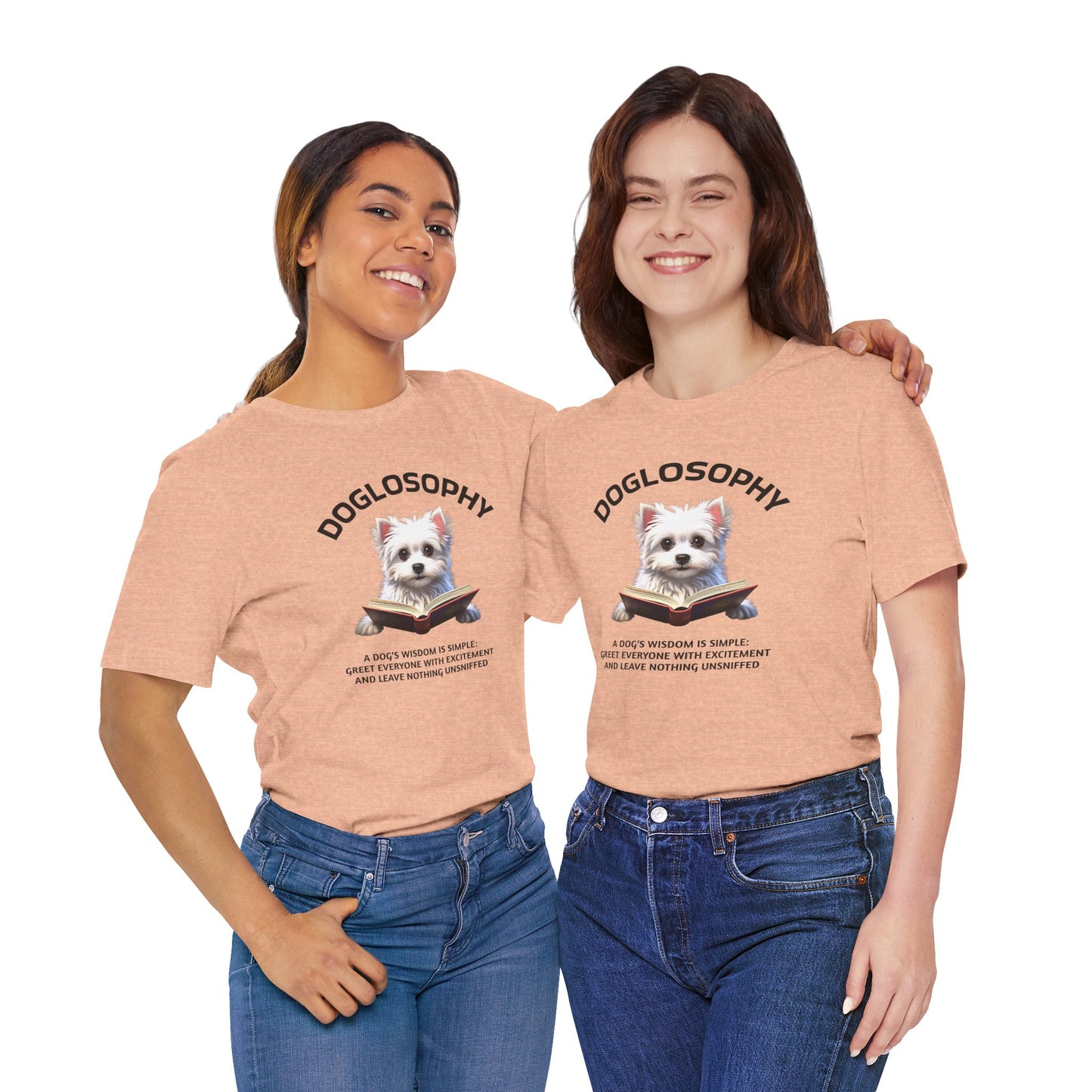 Doglosophy Unisex Jersey Short Sleeve Tee –  "A Dog's wisdom is simple" Design