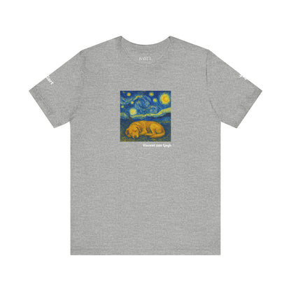 Unisex T-Shirt con cane DOGART  - VAN GOGH - Un dipinto iconico rivisitato con i cani
