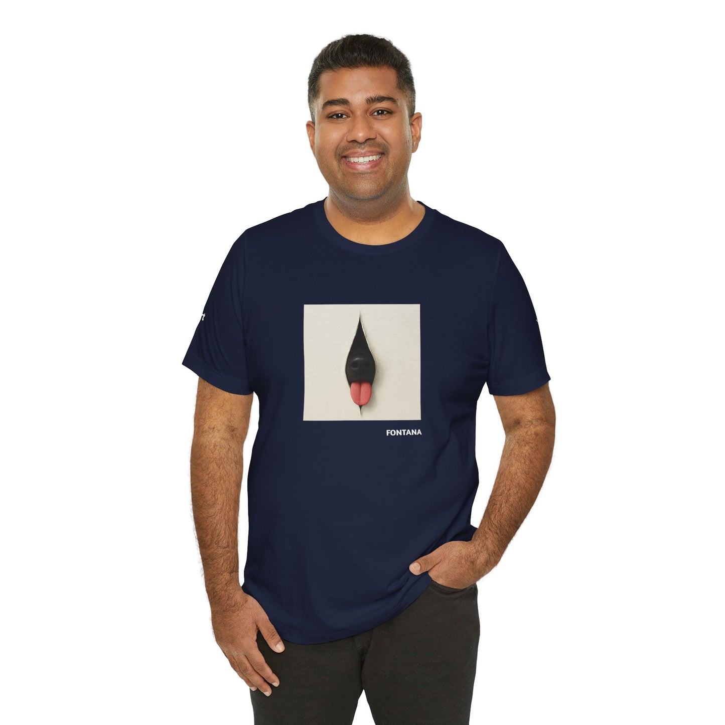 T-Shirt unisex  DOGART - FONTANA - Un dipinto iconico rivisitato con i cani