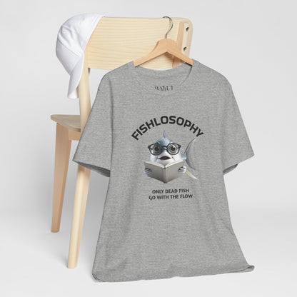 Fishlosophy Unisex Jersey Maglietta a maniche corte – Le profondità dell'oceano non sono per i deboli di cuore.
