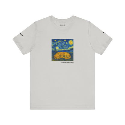 Unisex T-Shirt con cane DOGART  - VAN GOGH - Un dipinto iconico rivisitato con i cani