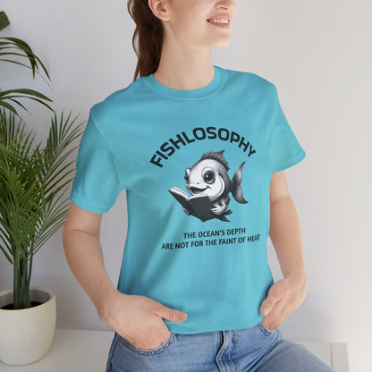 Fishlosophy Unisex Jersey Maglietta a maniche corte – Vedi la vastità anche in piccoli spazi.