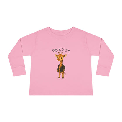 Magliette Rock Soul per bambini - Giraffa - Animali dolci con un ritmo ribelle