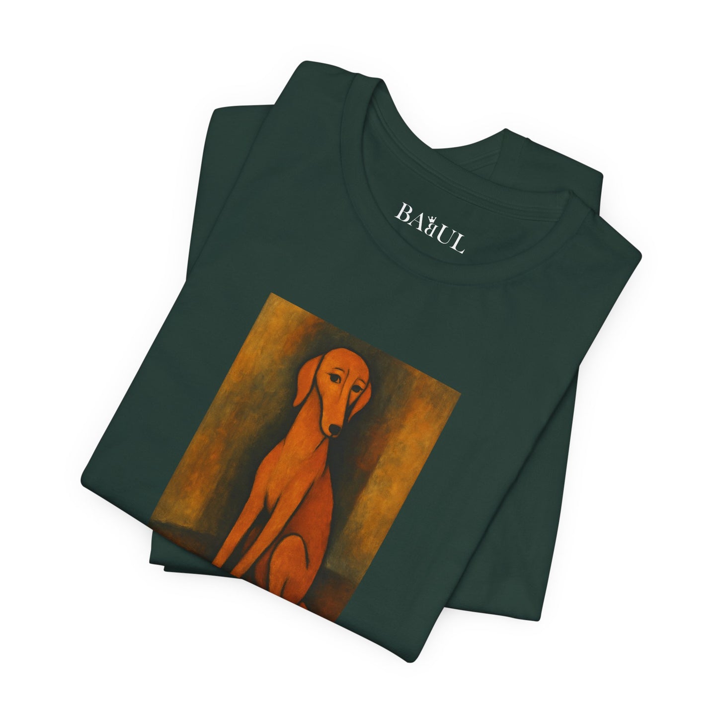 Unisex T-Shirt con cane DOGART  - MODIGLIANI - Un dipinto iconico rivisitato con i cani