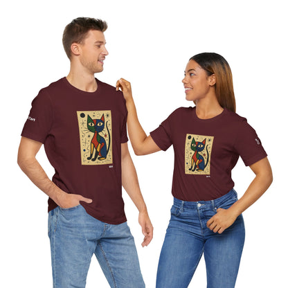 T-shirt unisex CATART - MIRO - Dipinto iconico rivisitato con i gatti