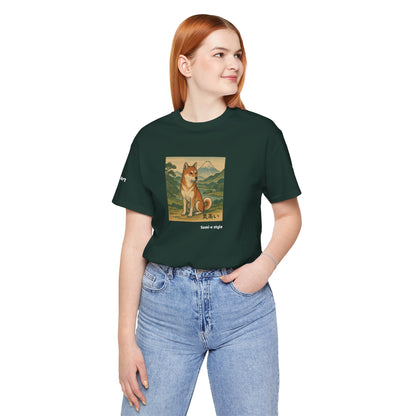 Unisex T-Shirt con cane DOGART - STILE SUMI-E - Dipinto iconico rivisitato con i cani