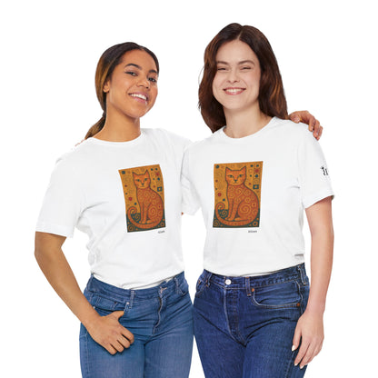 T-shirt unisex CATART - KLIMT - Dipinto iconico rivisitato con i gatti