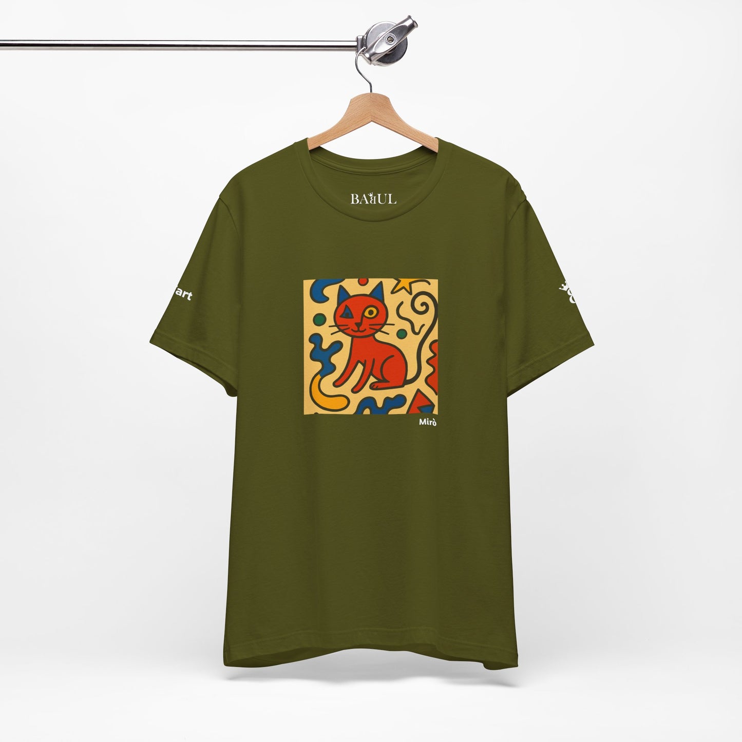 T-shirt unisex CATART - MIRO - Dipinto iconico rivisitato con i gatti