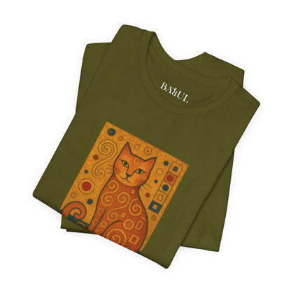 T-shirt unisex CATART - KLIMT - Dipinto iconico rivisitato con i gatti