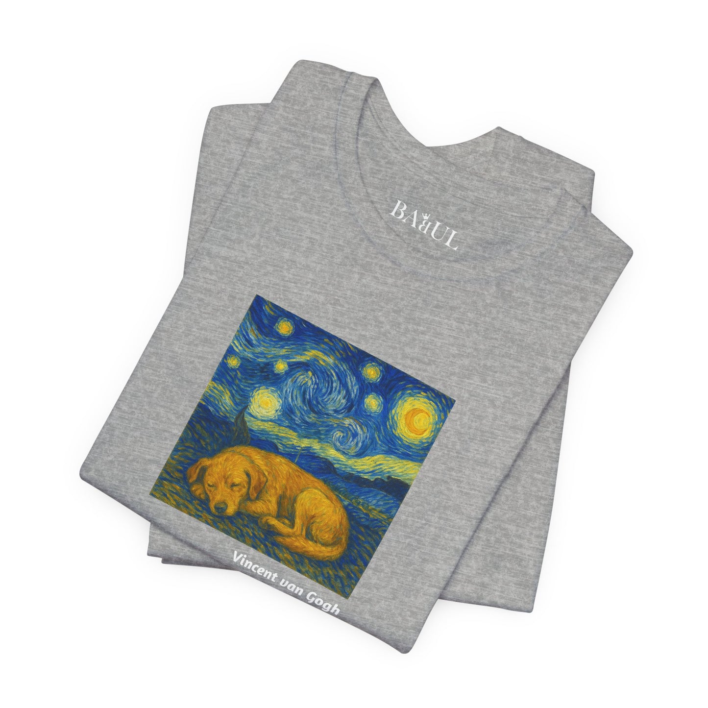 Unisex T-Shirt con cane DOGART  - VAN GOGH - Un dipinto iconico rivisitato con i cani
