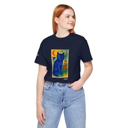 T-shirt unisex CATART - MARC CHAGALL - Un dipinto iconico rivisitato con i gatti