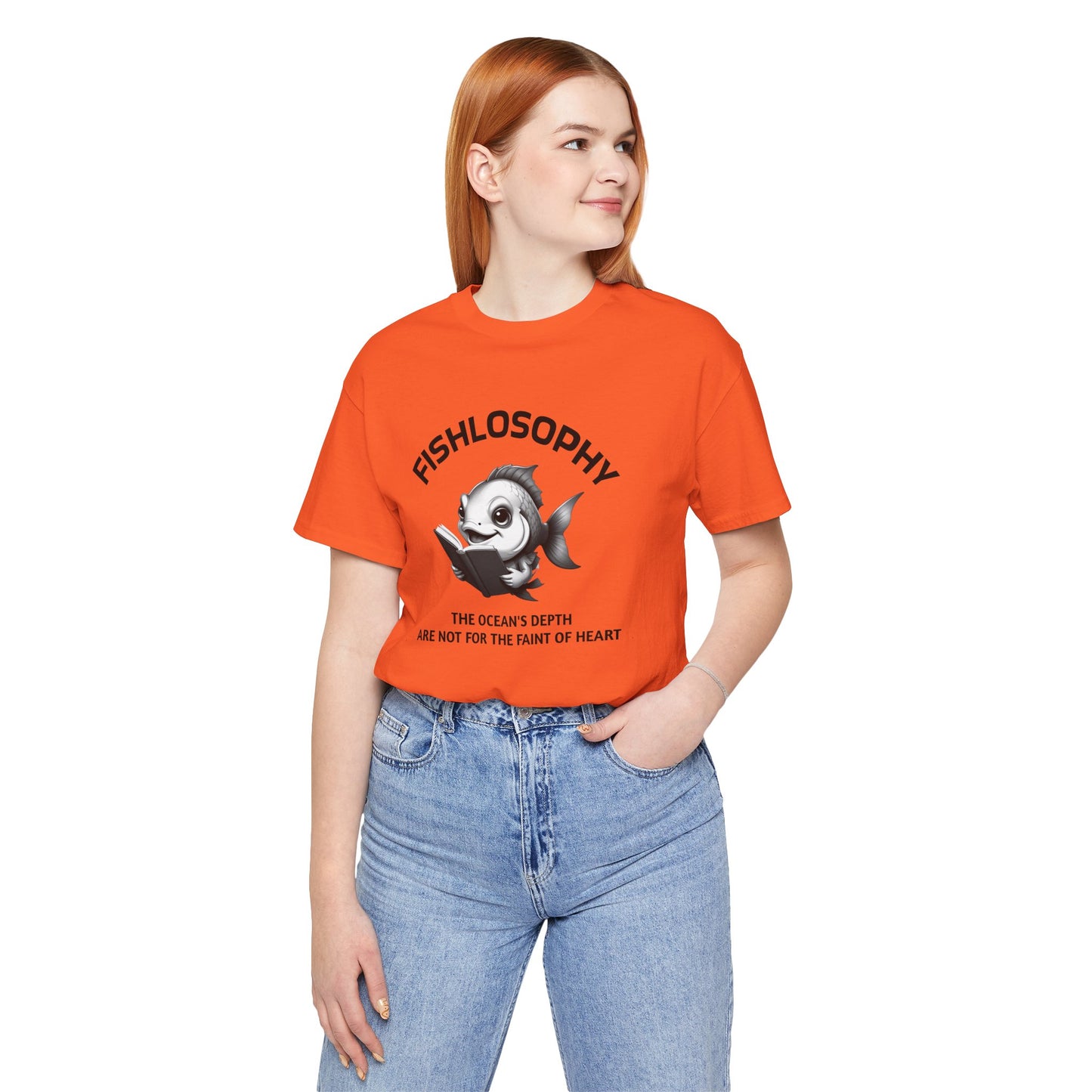 Fishlosophy Unisex Jersey Maglietta a maniche corte – Vedi la vastità anche in piccoli spazi.