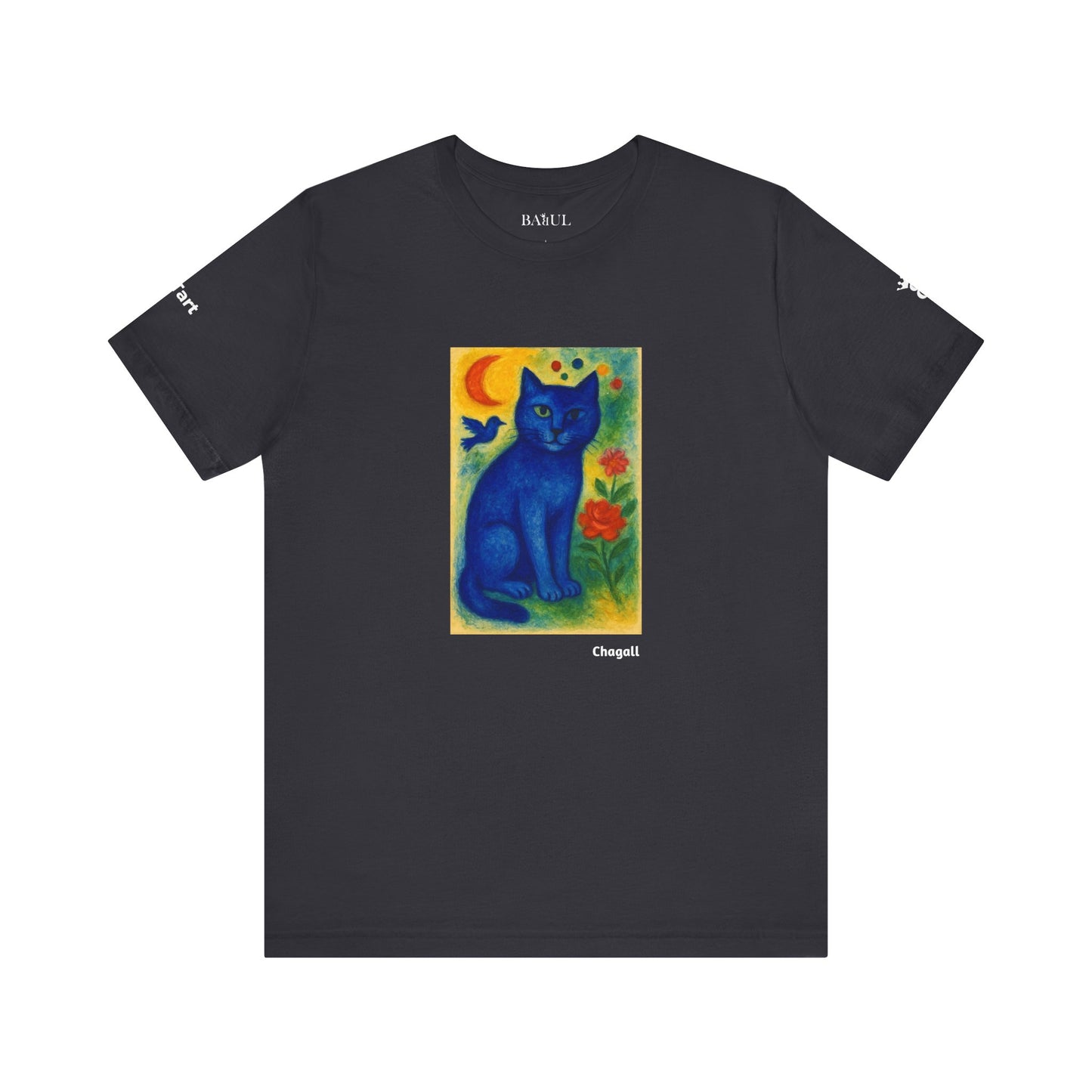 T-shirt unisex CATART - MARC CHAGALL - Un dipinto iconico rivisitato con i gatti
