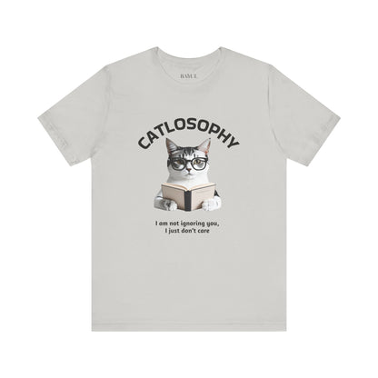 Catlosophy Unisex Jersey Maglietta a maniche corte – Design "Non ti sto ignorando, solo che non me ne frega niente"