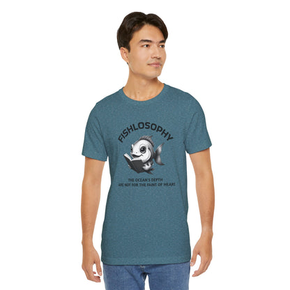Fishlosophy Unisex Jersey Maglietta a maniche corte – Vedi la vastità anche in piccoli spazi.