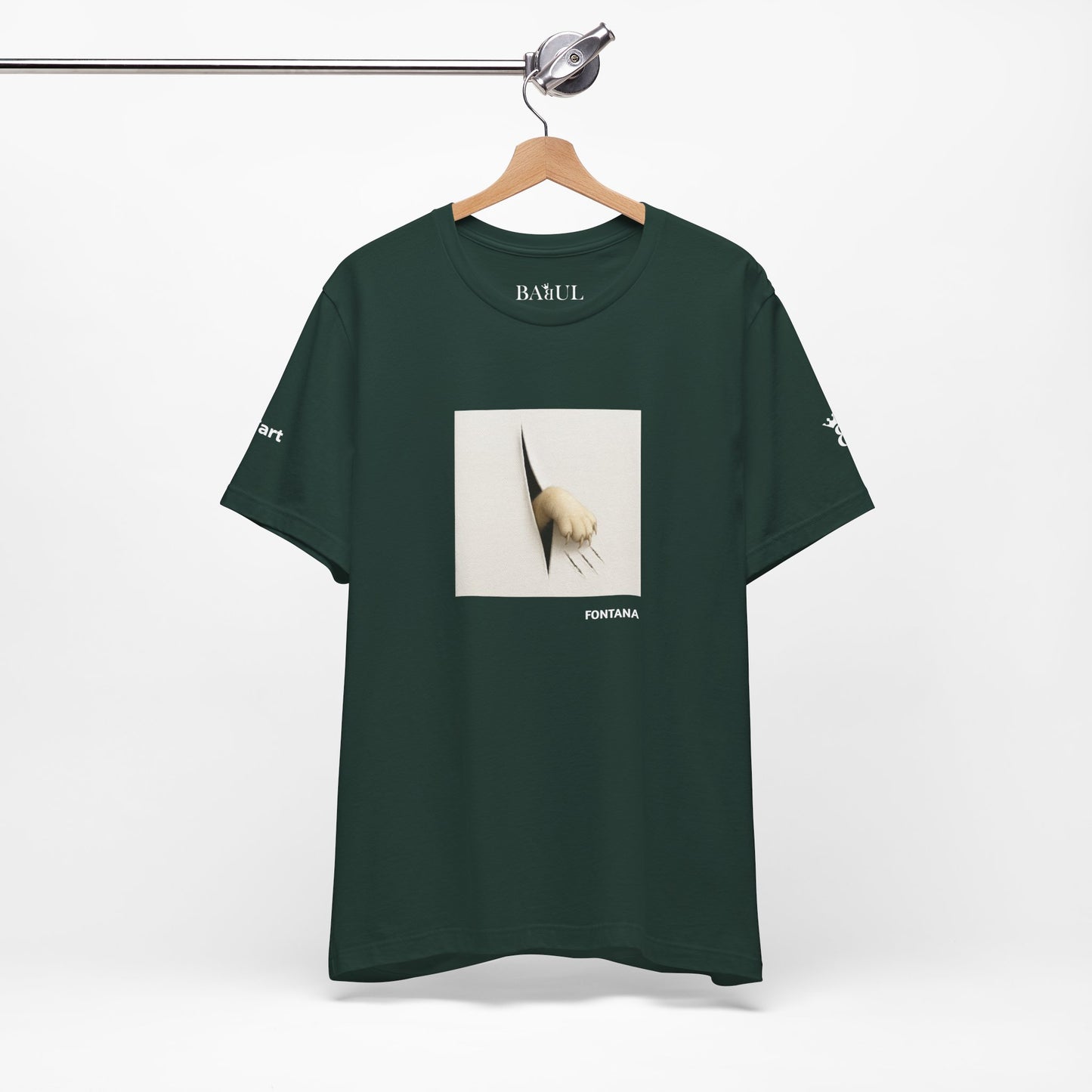 T-shirt unisex CATART - FONTANA - Un dipinto iconico rivisitato con i gatti