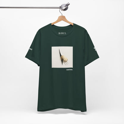 T-shirt unisex CATART - FONTANA - Un dipinto iconico rivisitato con i gatti
