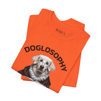 Maglietta a maniche corte unisex Doglosophy – Design "I cani sono come gli umani ma senza difetti"