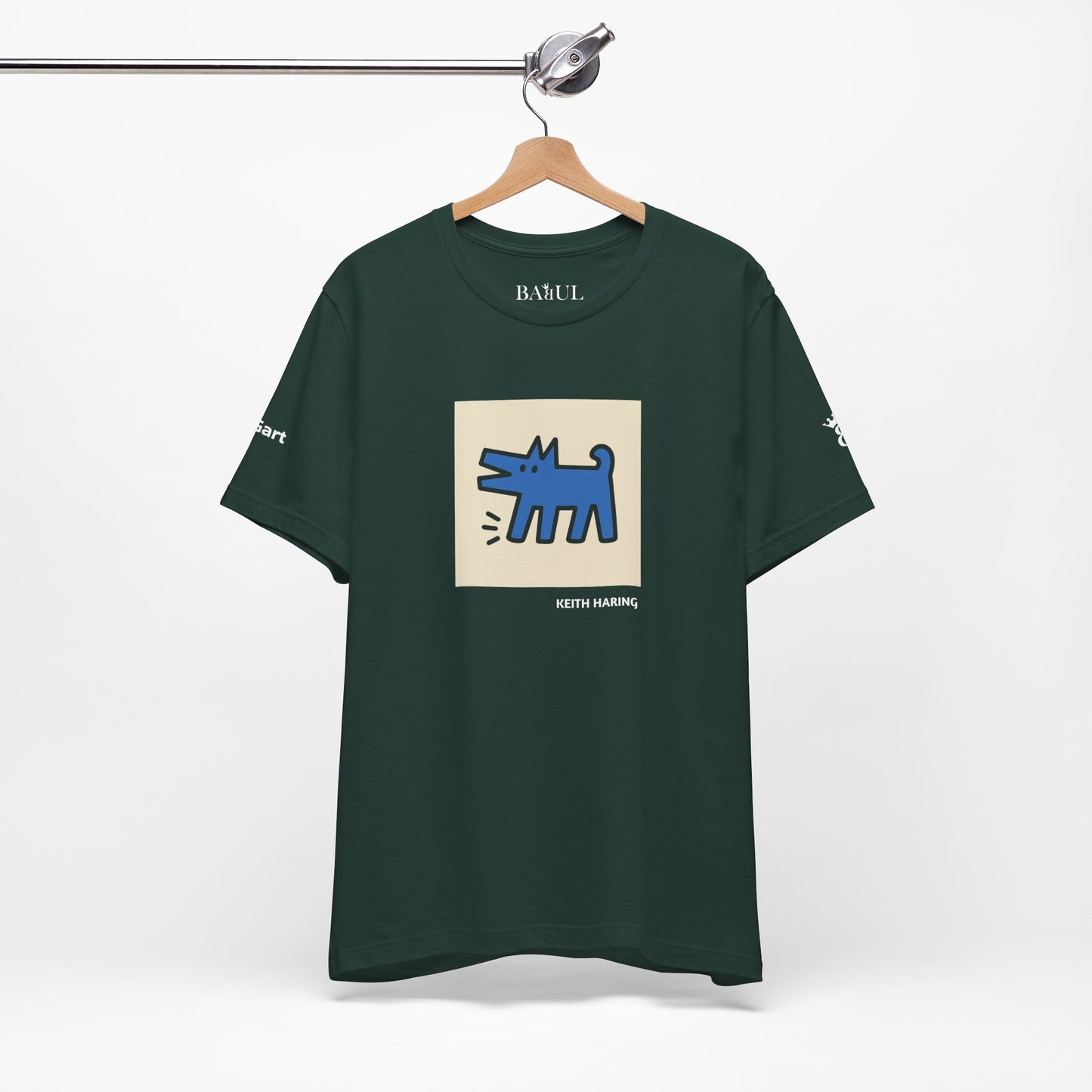 Unisex T-Shirt con cane DOGART  - KEITH HARING - Dipinto iconico rivisitato con i cani