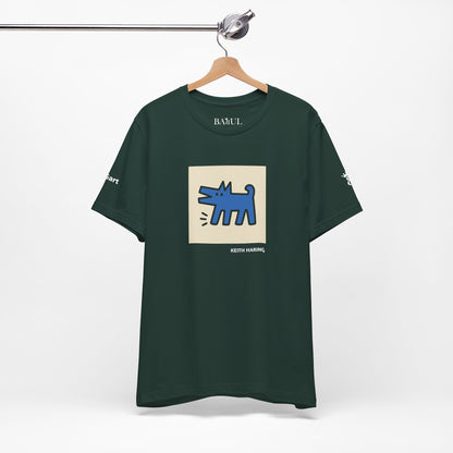 Unisex T-Shirt con cane DOGART  - KEITH HARING - Dipinto iconico rivisitato con i cani