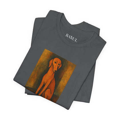 Unisex T-Shirt con cane DOGART  - MODIGLIANI - Un dipinto iconico rivisitato con i cani
