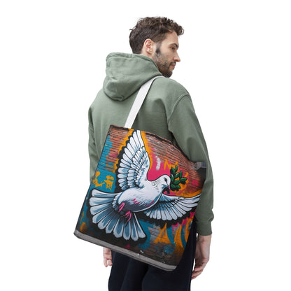 Artistic Surge - Eco-Friendly Canvas Tote Bag - PEACE