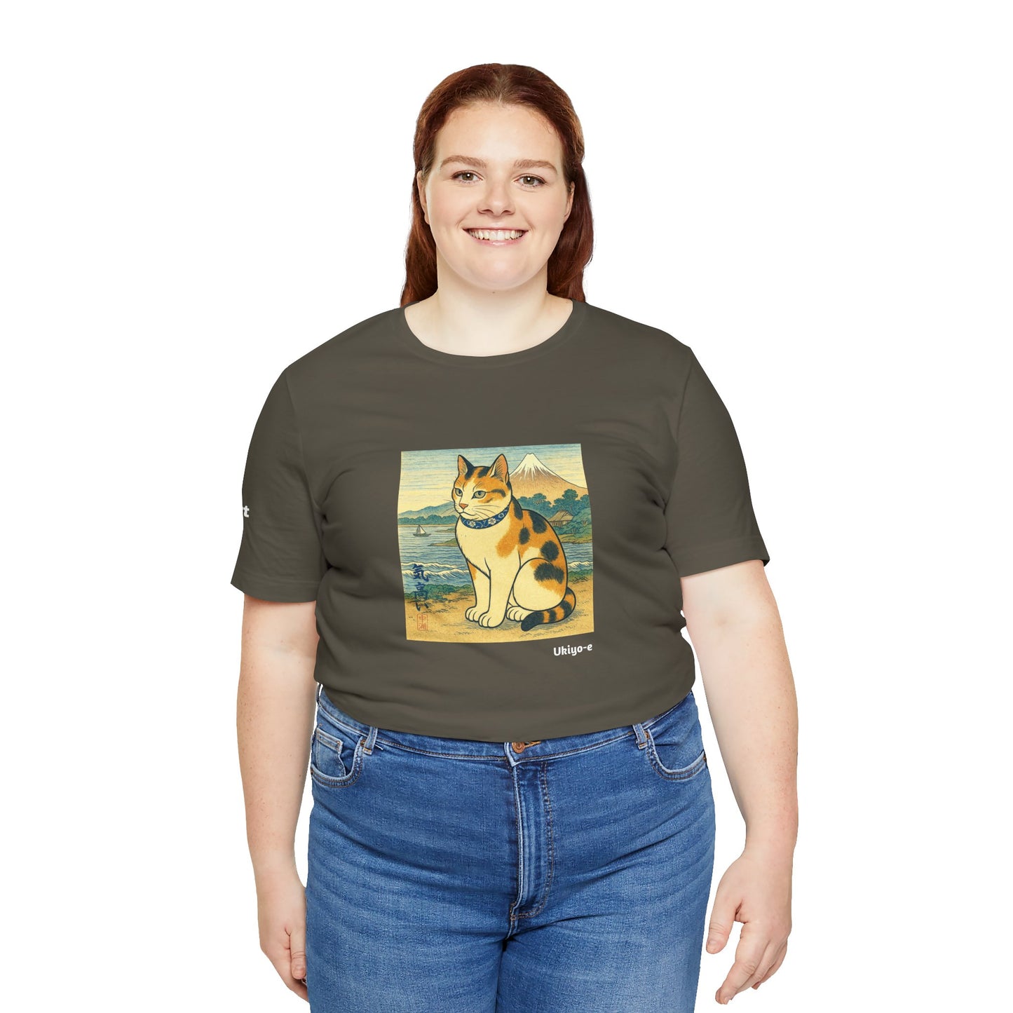 T-Shirt unisex CATART - Stile artistico giapponese UKIYO-E - Pittura iconica rivisitata con i gatti
