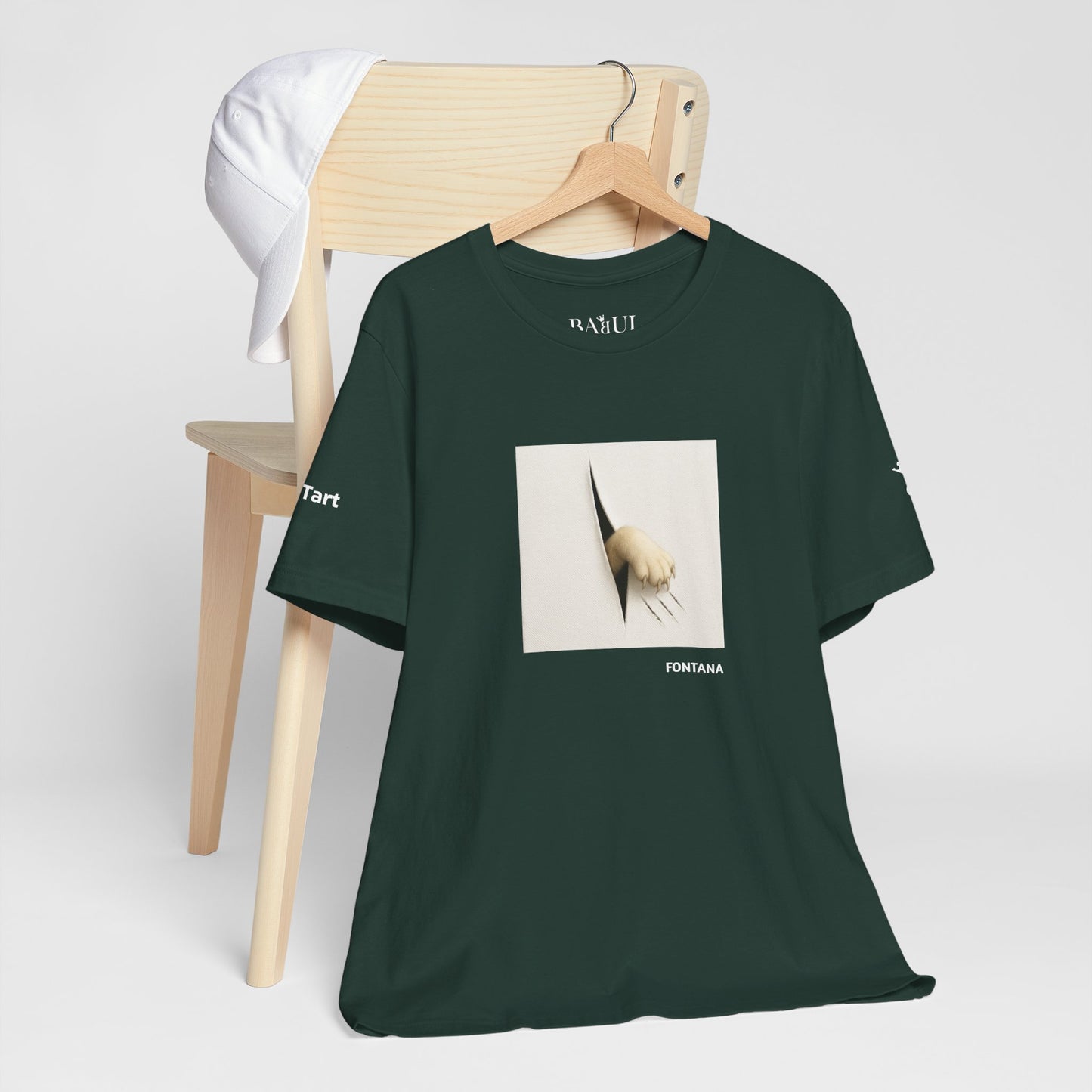 T-shirt unisex CATART - FONTANA - Un dipinto iconico rivisitato con i gatti