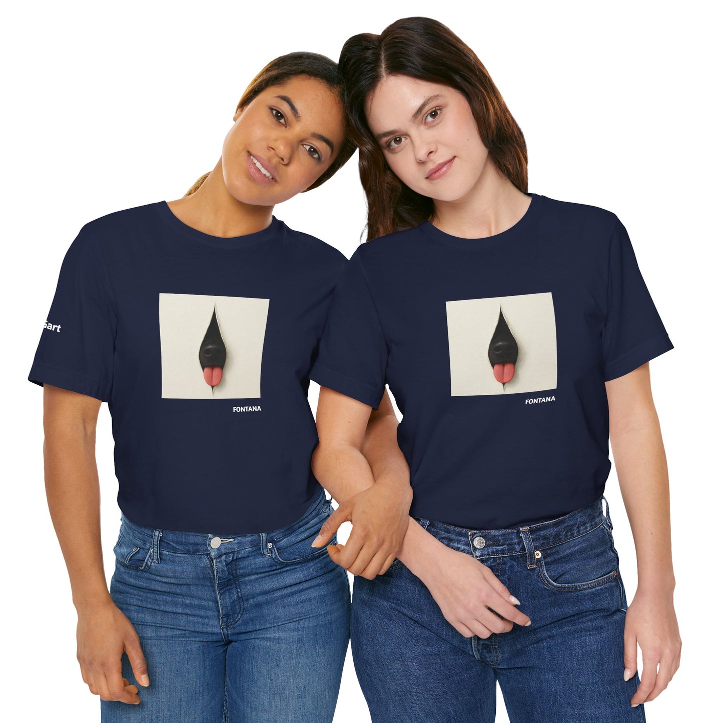 T-Shirt unisex  DOGART - FONTANA - Un dipinto iconico rivisitato con i cani
