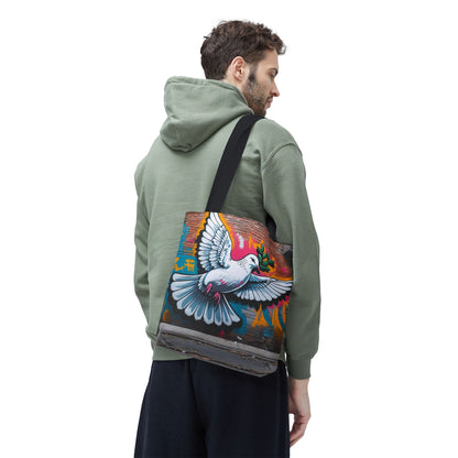 Artistic Surge - Eco-Friendly Canvas Tote Bag - PEACE