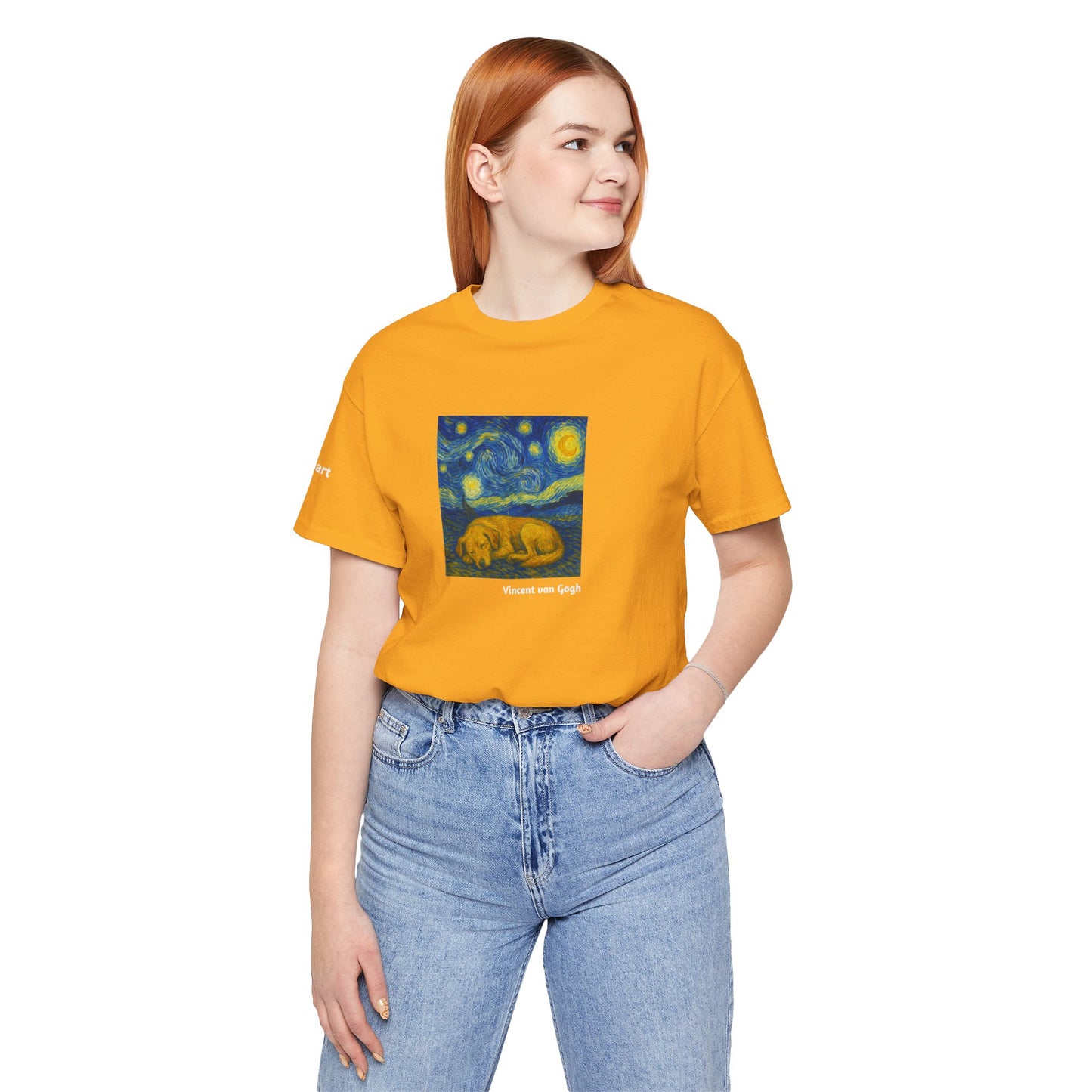 Unisex T-Shirt con cane DOGART  - VAN GOGH - Un dipinto iconico rivisitato con i cani