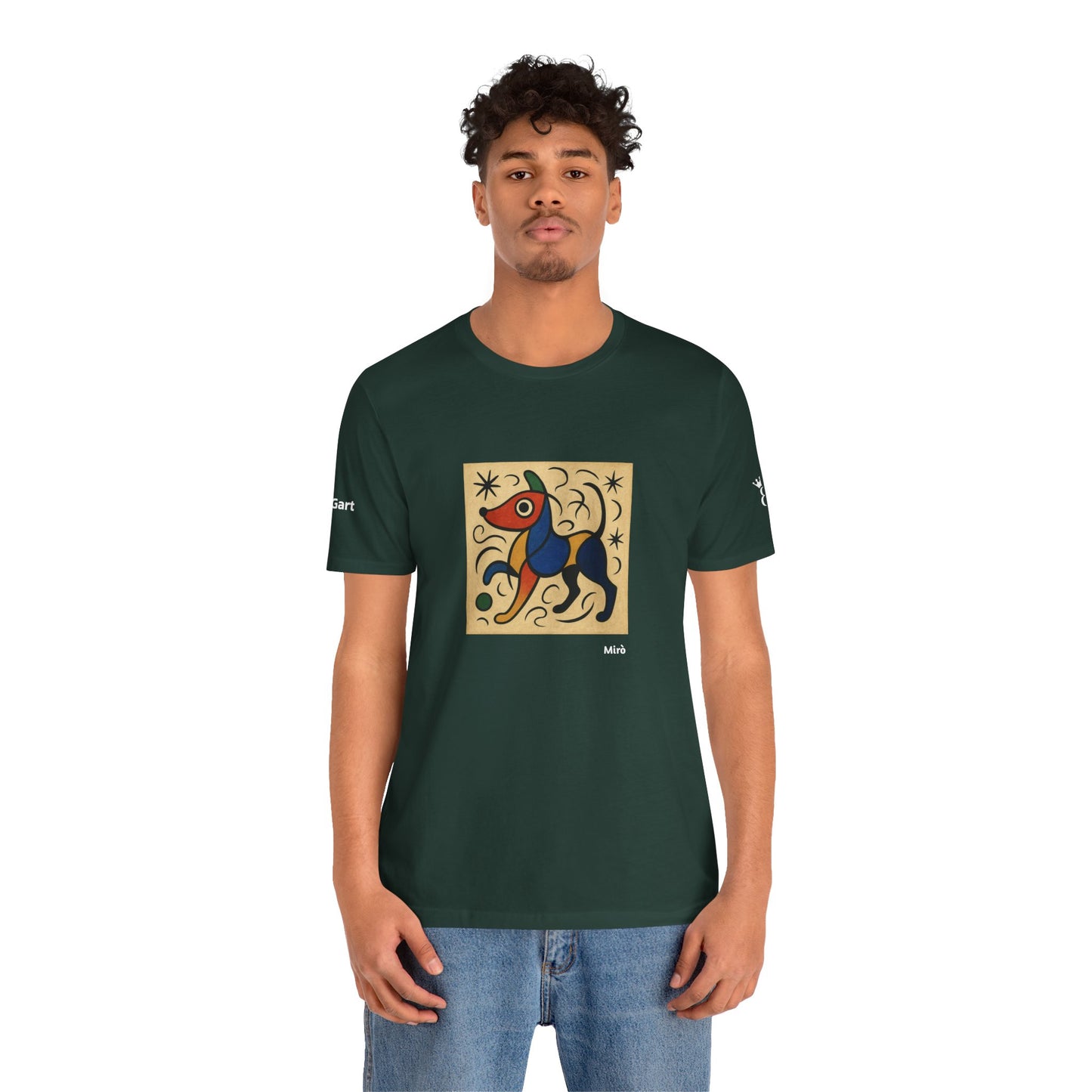 T-Shirt unisex  DOGART - MIRO - Dipinto iconico rivisitato con i cani