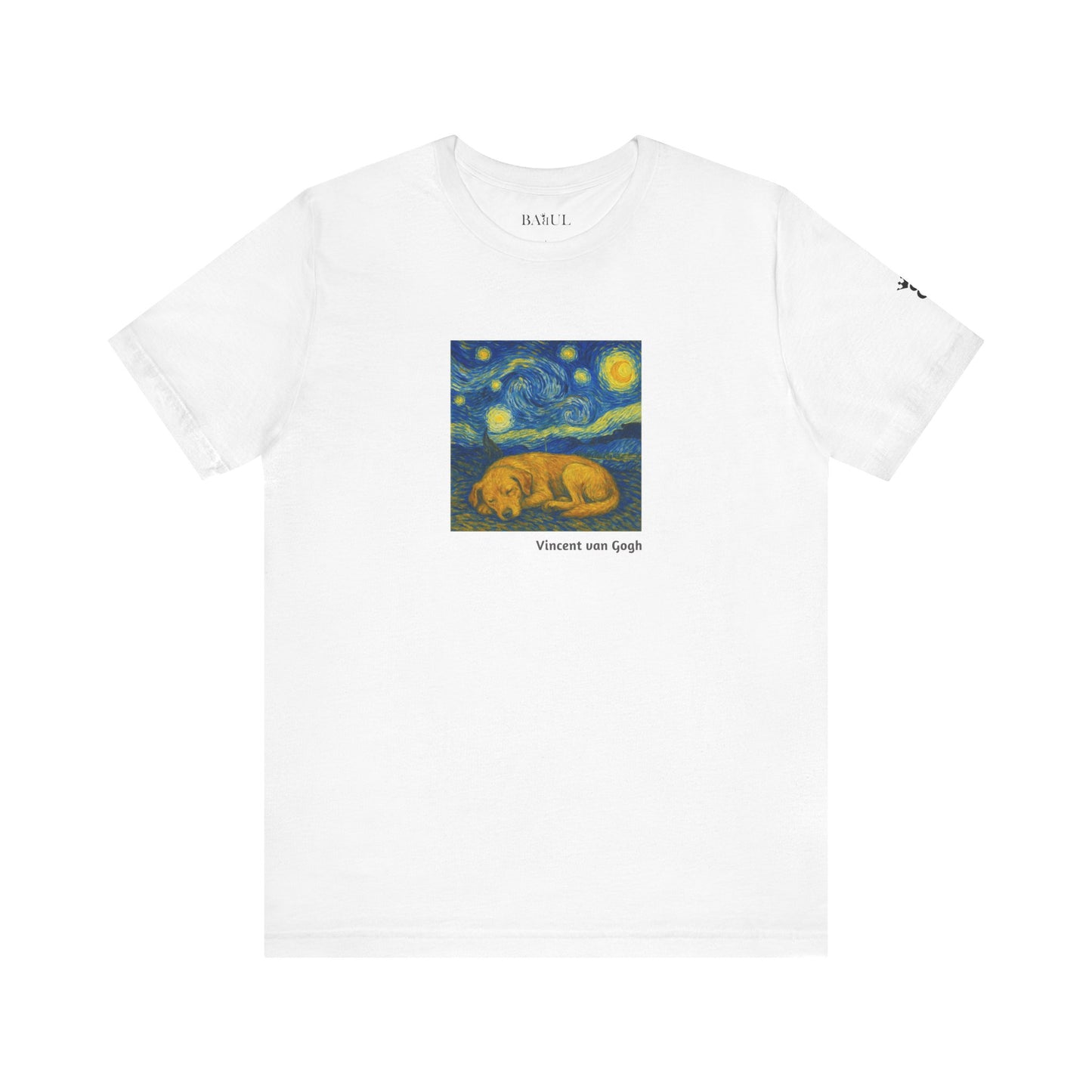 Unisex T-Shirt con cane DOGART  - VAN GOGH - Un dipinto iconico rivisitato con i cani