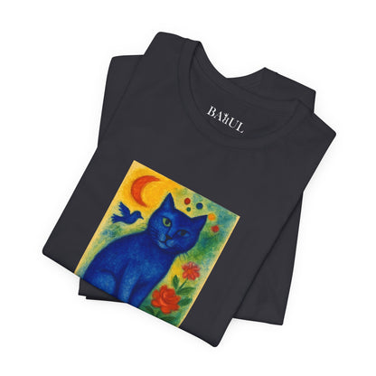 T-shirt unisex CATART - MARC CHAGALL - Un dipinto iconico rivisitato con i gatti