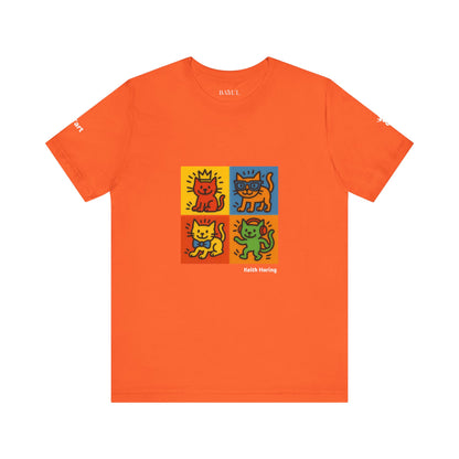 T-shirt unisex CATART - KEITH HARING - Un dipinto iconico rivisitato con i gatti