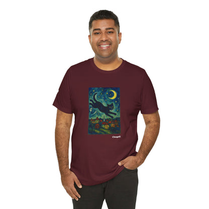 T-shirt unisex CATART - MARC CHAGALL - Un dipinto iconico rivisitato con i gatti