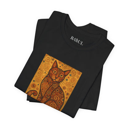 T-shirt unisex CATART - KLIMT - Arte classica, reinterpretata dai gatti.