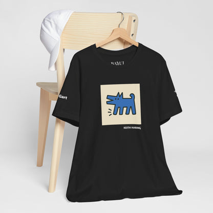 Unisex T-Shirt con cane DOGART  - KEITH HARING - Dipinto iconico rivisitato con i cani